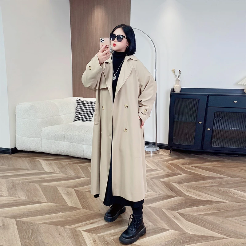 落日鎏金 / 英伦设计师款风衣外套7620花契200斤胖mm秋季休闲时尚