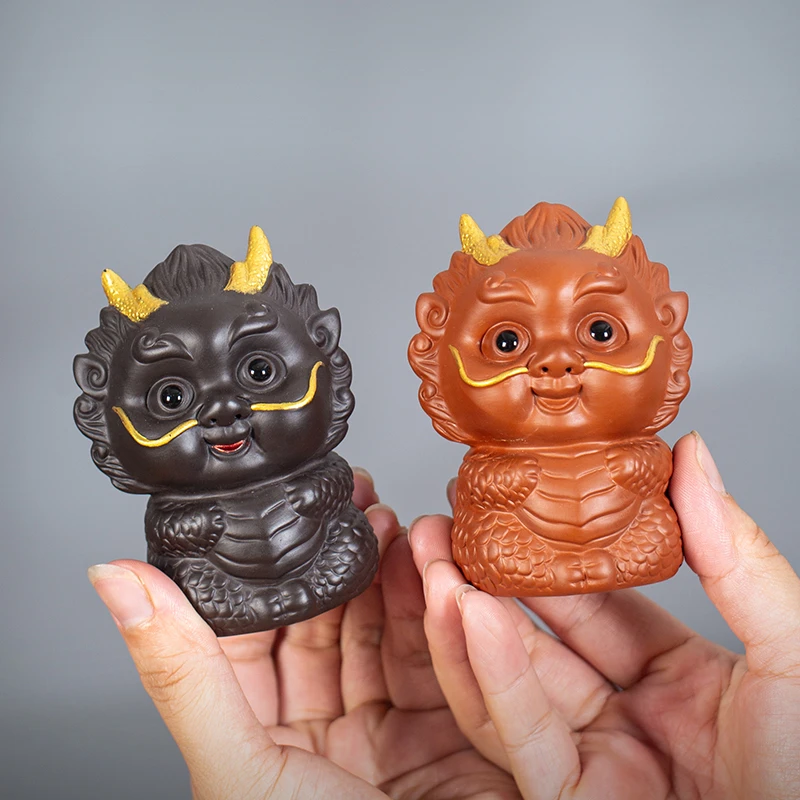 紫砂龙宝茶宠摆件精品可养茶桌茶台摆件大全饰品高档招财祥龙茶具