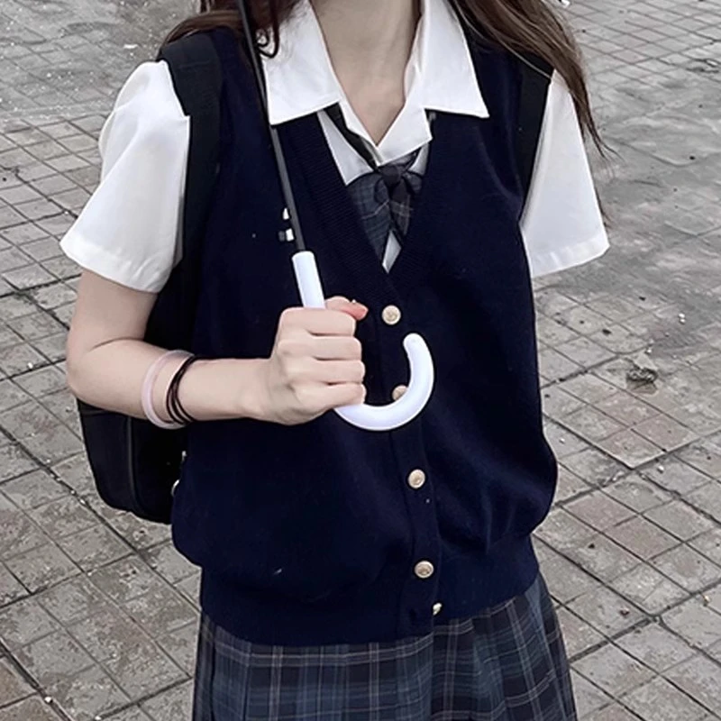 妙氏原创jk夏季制服女学院风马甲针织背心日系校供开衫外套女马夹