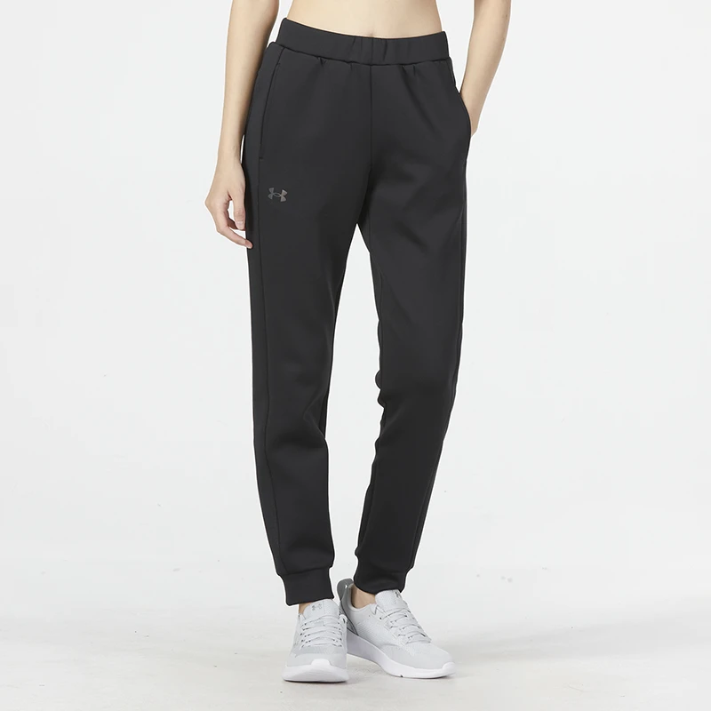 安德玛UA女子运动长裤秋季新款针织束脚休闲训练长裤22600703-001