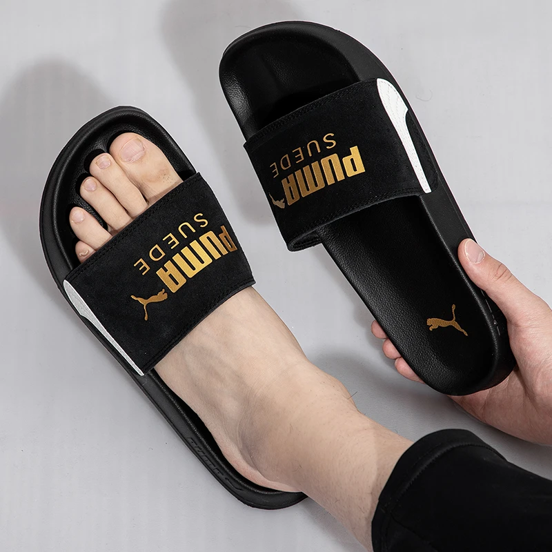 Puma彪马男女鞋春夏新款凉拖鞋运动一字拖休闲沙滩拖鞋384872-01