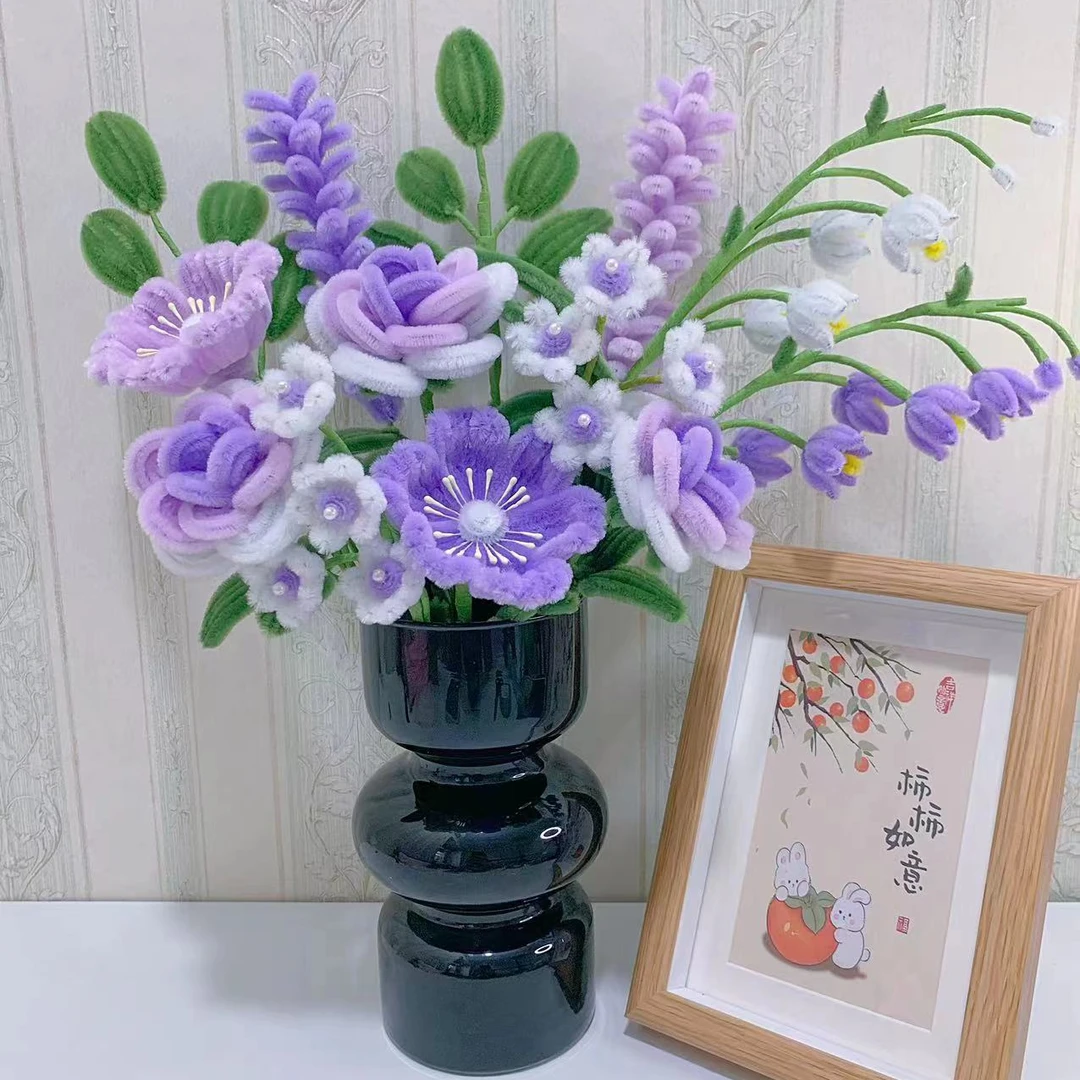 扭扭棒diy花束材料包自制手工编织送女友礼物闺蜜教师节摆件新款