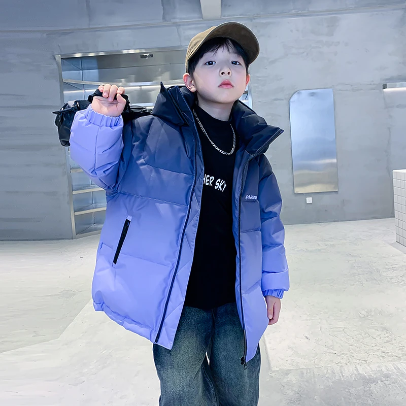 男童冬季羽绒棉服2025新款儿童冬装大童男孩加厚洋气免洗棉衣外套