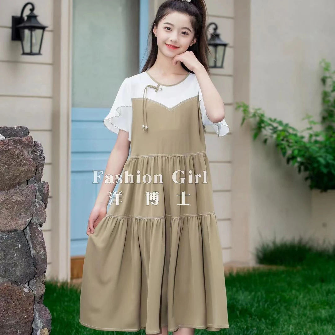 夏季新款女大童连衣裙洋博士24071