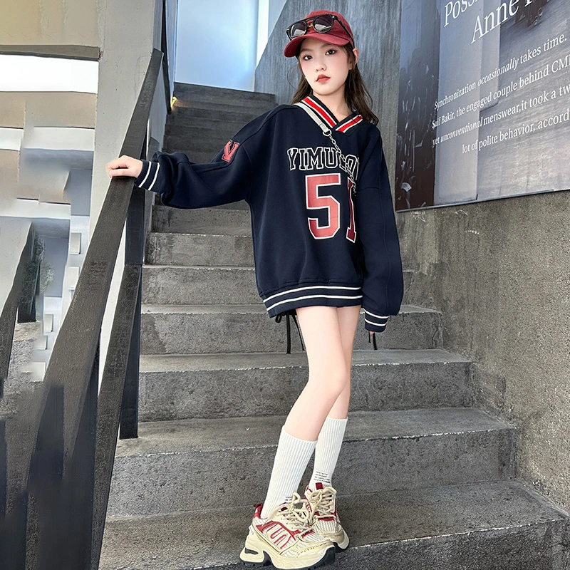 女童卫衣秋季2025新款儿童网红洋气上衣大童炸街宽松春秋时髦童装