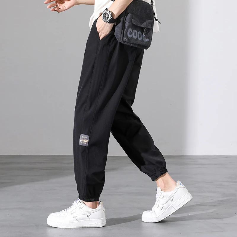 冰丝速干裤春夏季透气薄款户外休闲时尚百搭潮裤子休闲运动九分裤