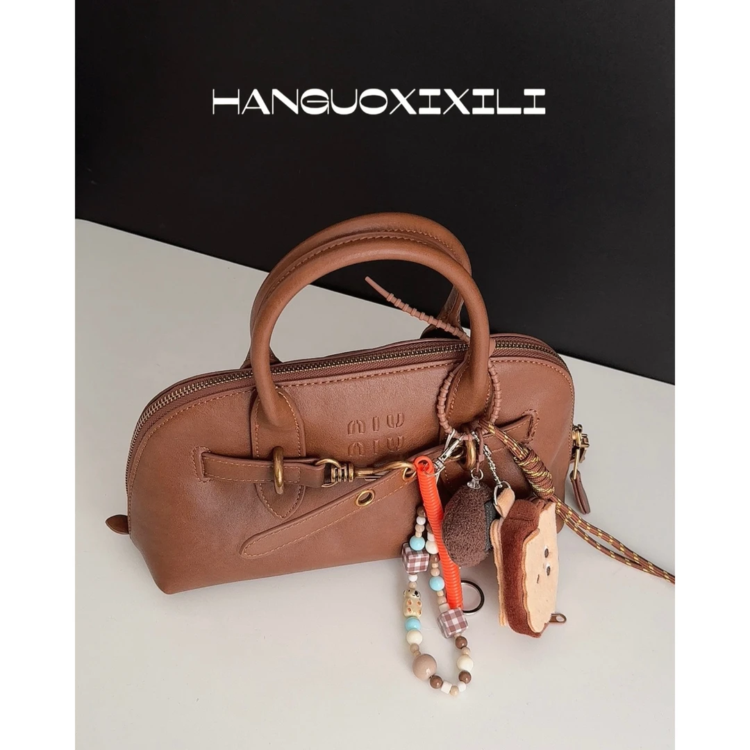 韩国西西里 2024新款时尚复古单肩斜挎包百搭休闲手提贝壳包