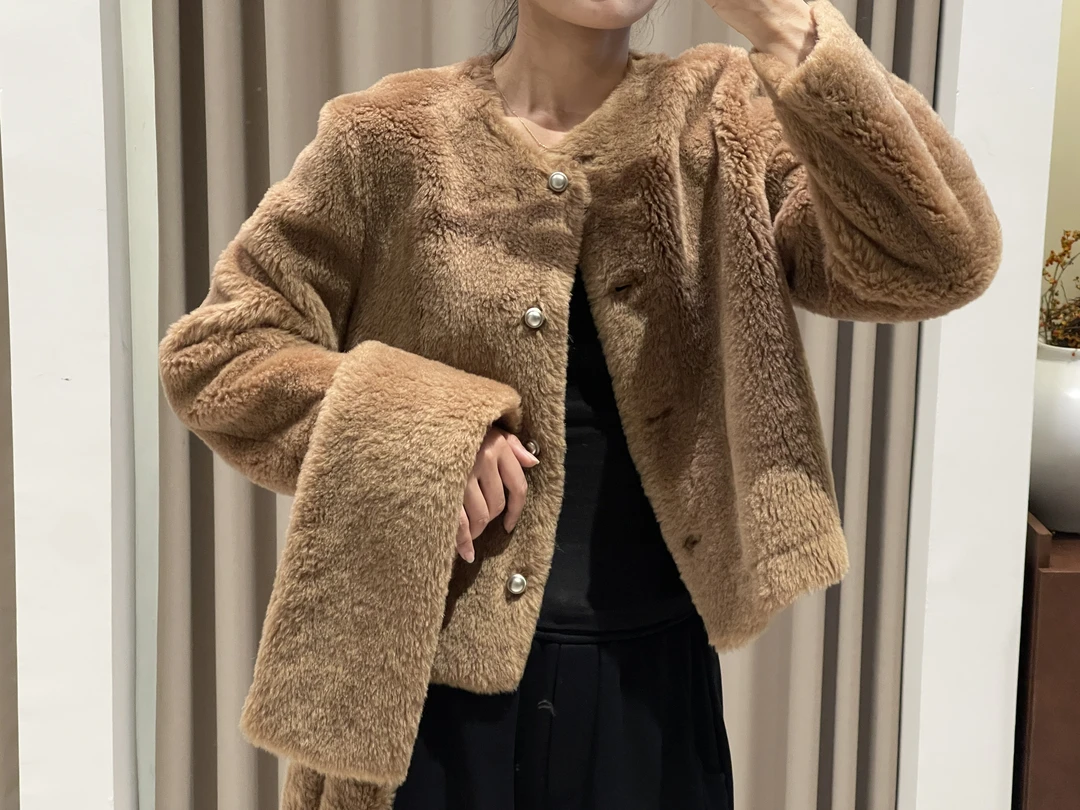 【木朴素外套】气质网红轻奢时尚收腰修身韩版秋冬货号1109