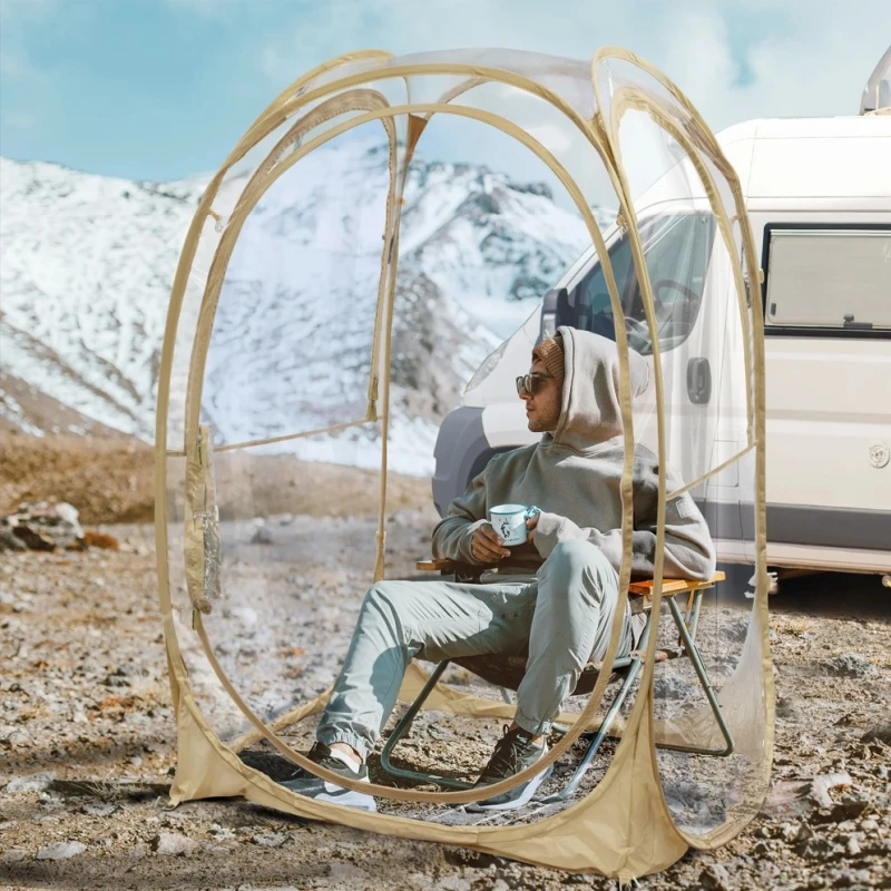 单人隔离棚晒背晒太阳去黄防风帐篷摆摊保暖绿植保温室透明蓬