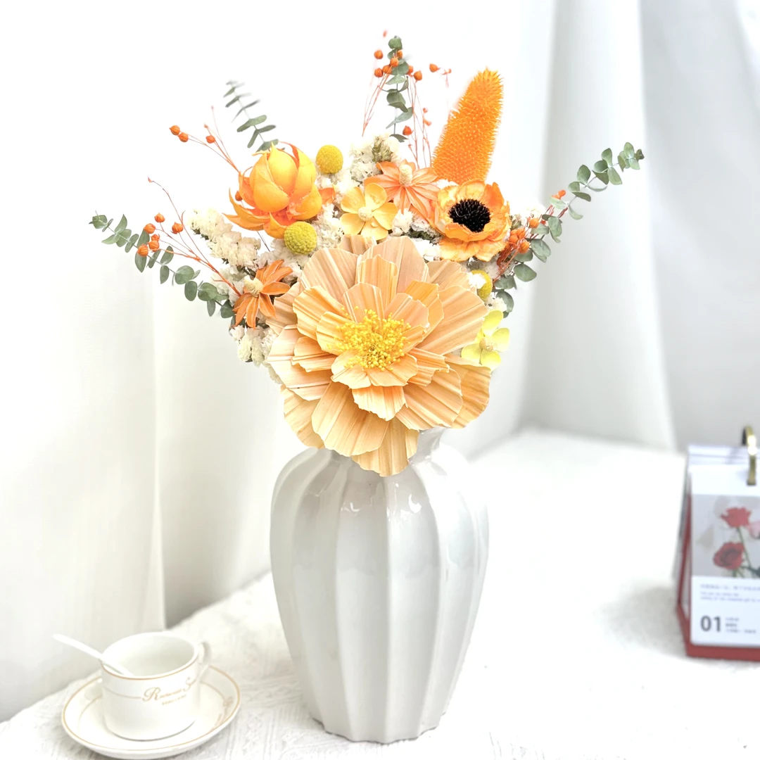 干花手工花插花花束套餐 家居样板间拍摄摆件北欧台面民宿装饰