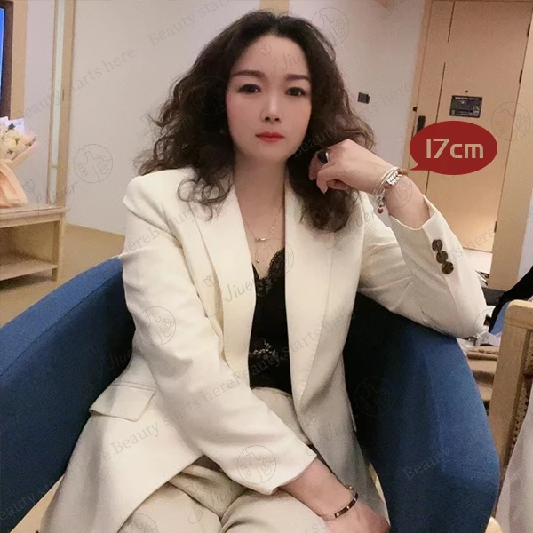 JIUER定制新款西服网红白色短款时尚休闲韩版春季宽松修身-S串