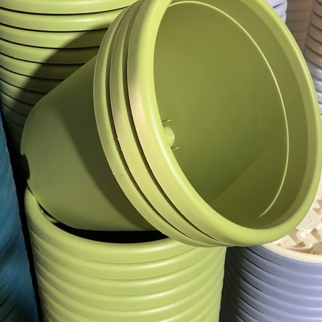 树脂四季盆4号无拖果绿3个