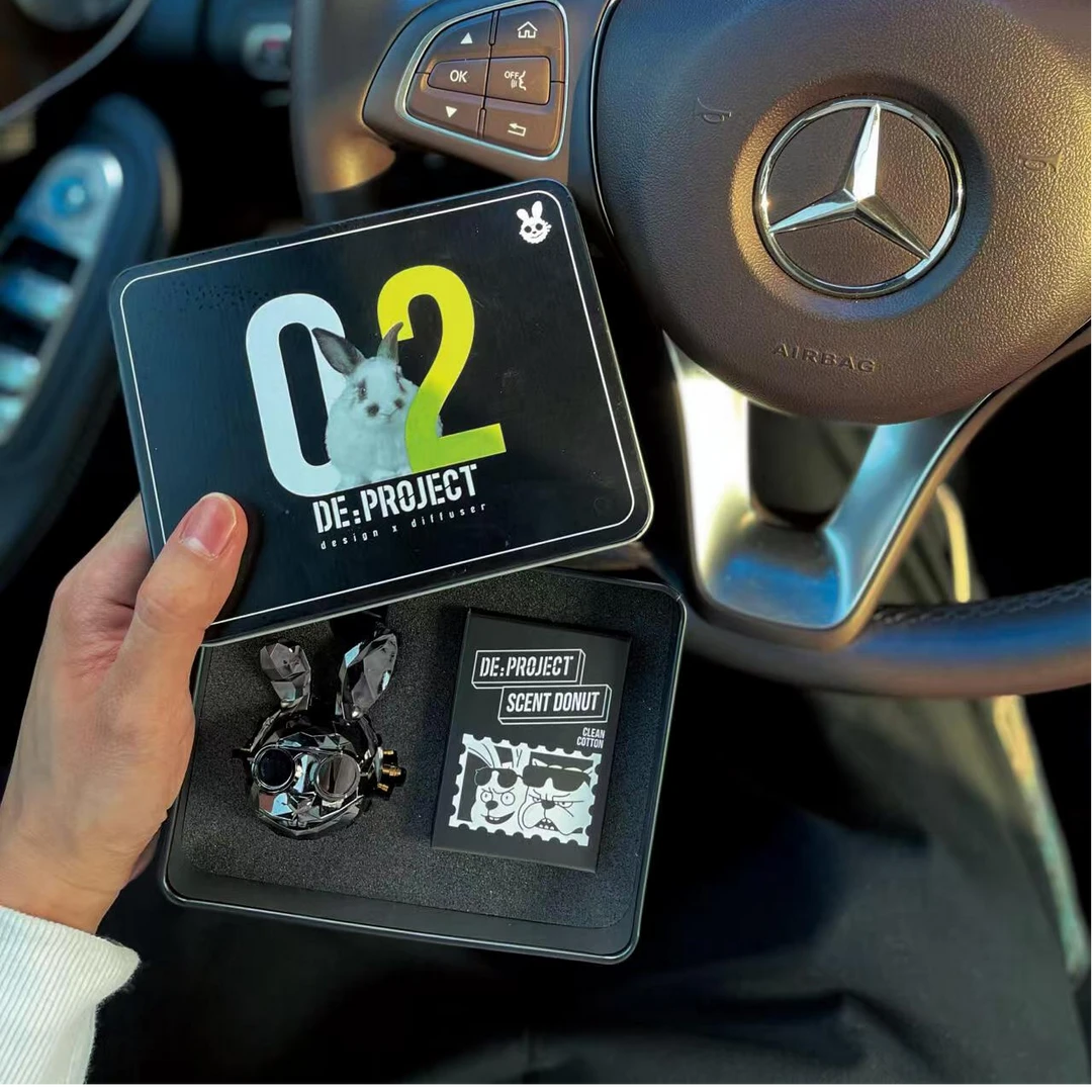 【买一送一】车载香水墨镜兔出风口车用香薰持久淡香高档装饰摆件