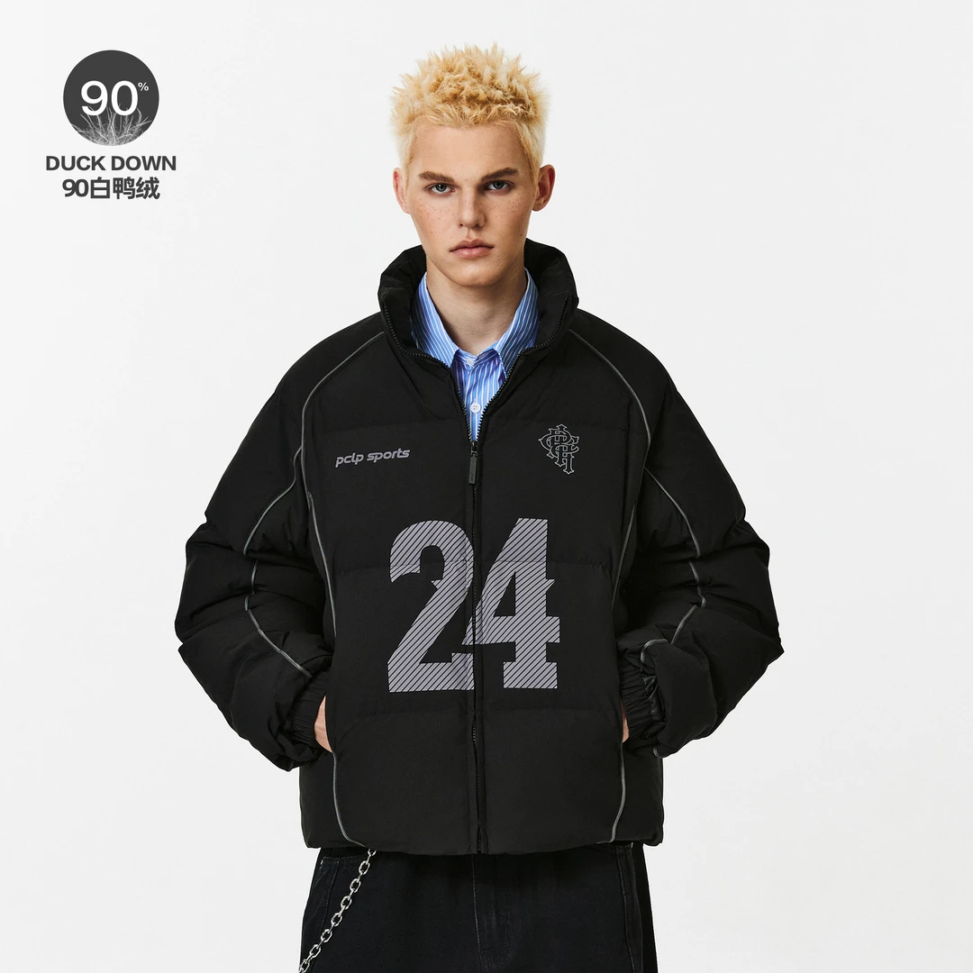 PCLP球服风羽绒服 国潮牌宽松短款冬季加厚保暖羽绒衣外套男