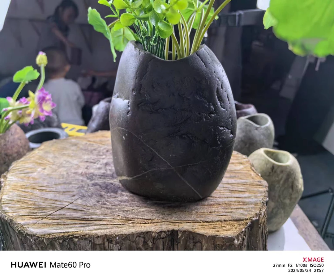 【奇石坊】粉丝福利天然鹅卵石花瓶纯手工下单随机发货