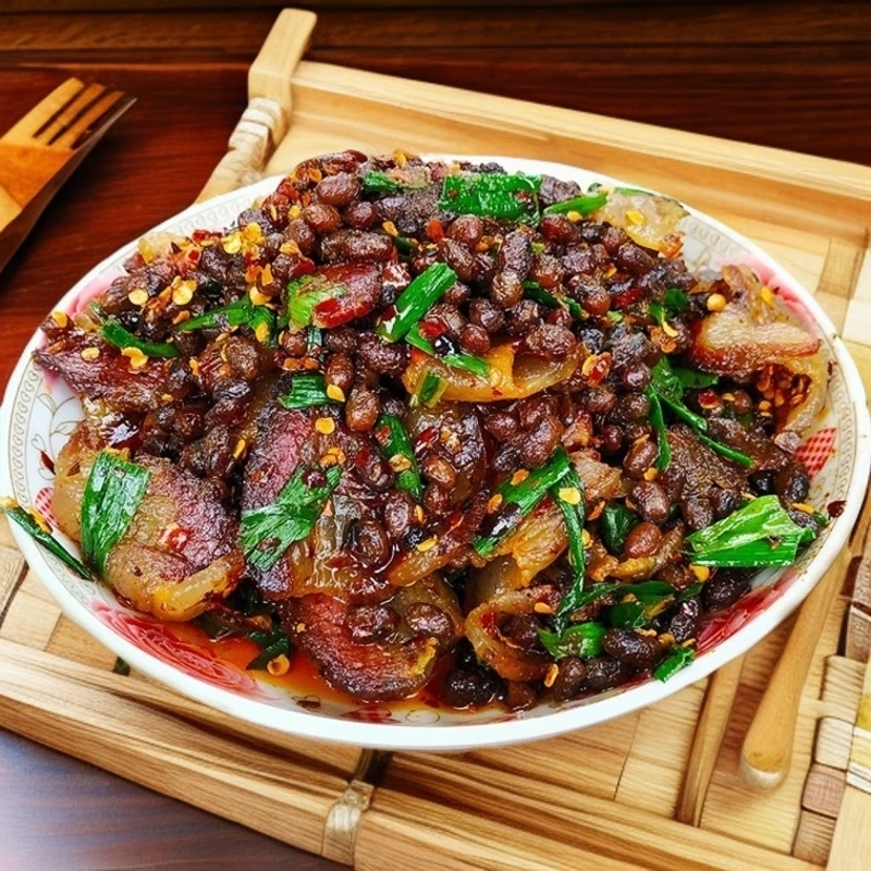 自制下饭菜土特产恩施香辣开胃豆食干豆鼓400g干豆豉发酵湖北麻辣