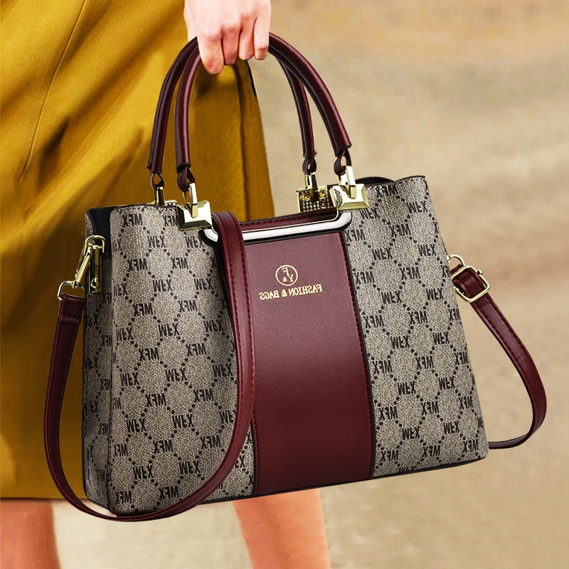 香港高奢手提包女包大容量包包2025中年新款包大气妈妈包婆婆