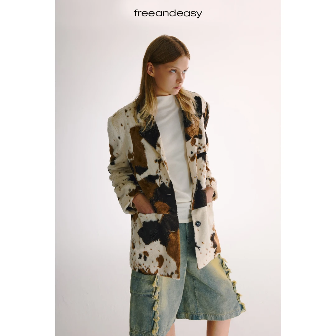 FAEfreeandeasy共享快乐  奶牛环保西服 B45025