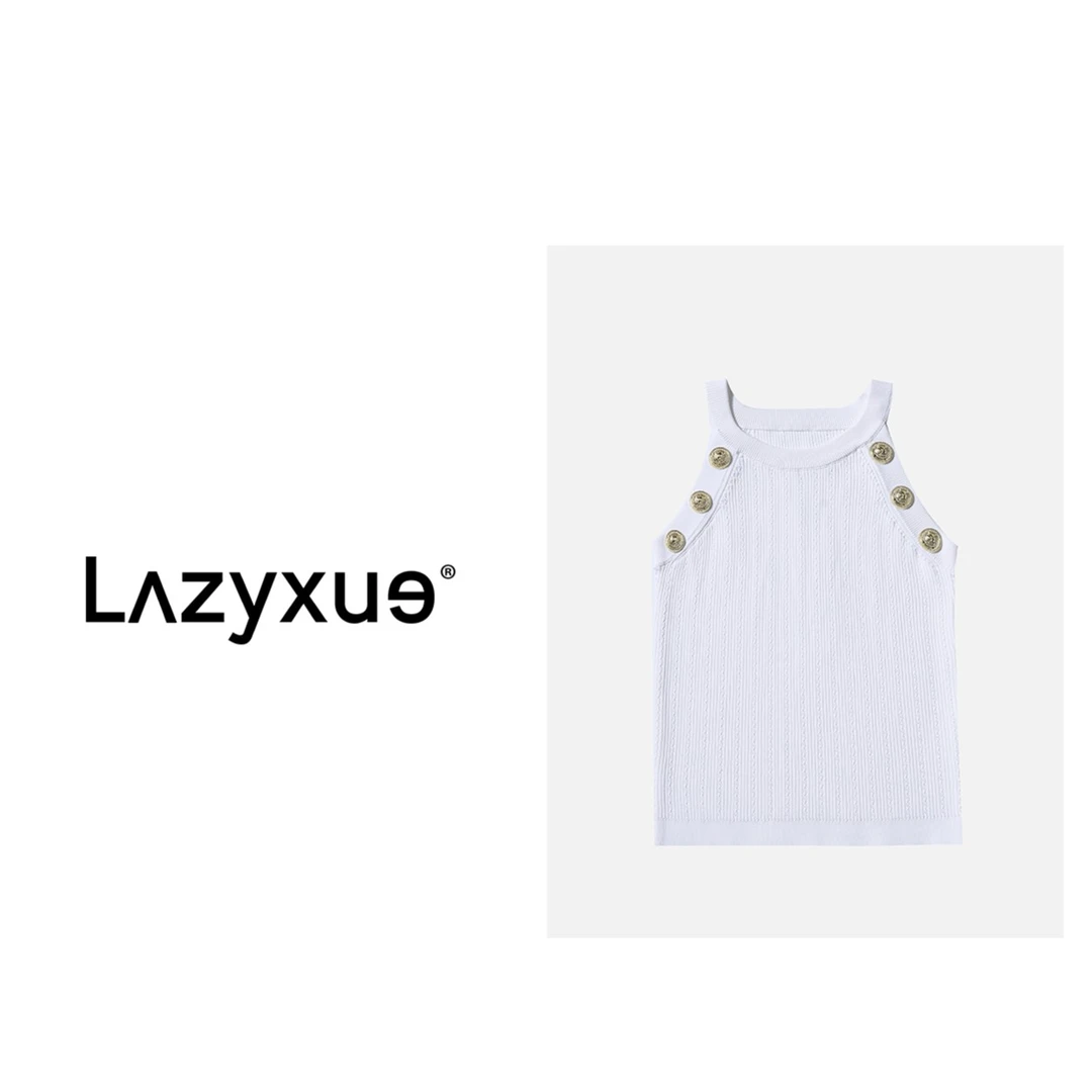 LAZYXUE（巴*曼）2023新款时尚百搭设计师重工背心 YHN299