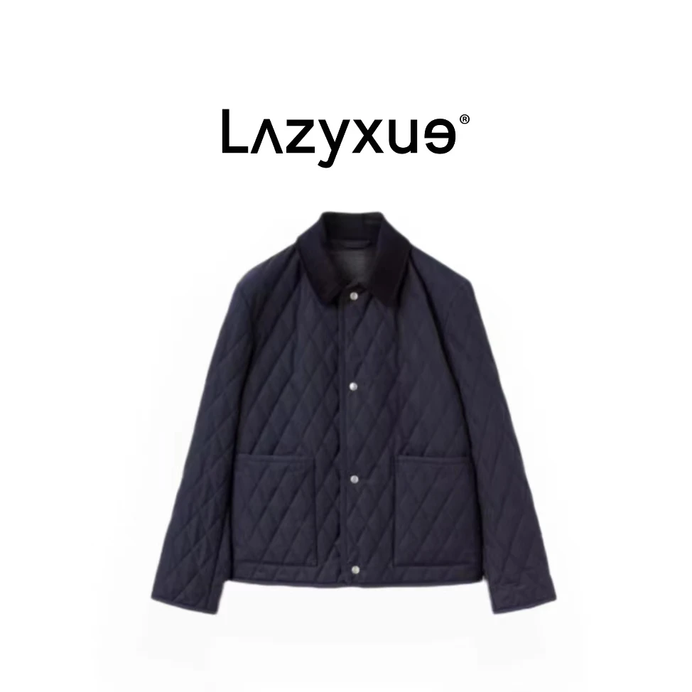 LAZYXUE薛懒懒 “奶奶服”经典复古菱格纹绒领外套 94025
