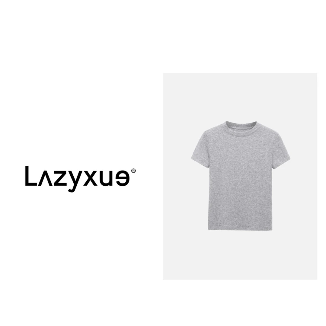 LAZYXUE  莱塞尔天丝羊毛混纺休闲纯色圆领百搭女士T恤 TX01