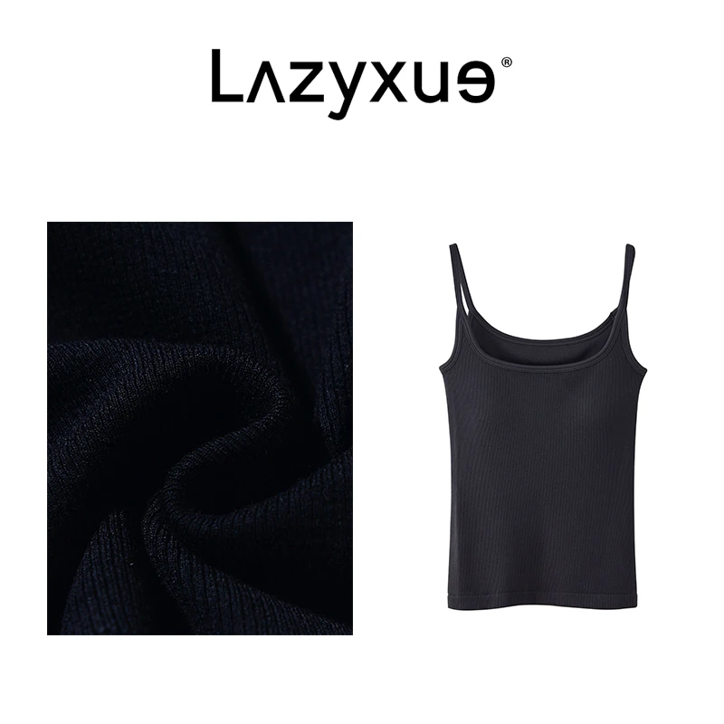 LAZYXUE夏季新款大U领遮副乳吊带打底带胸垫小背心 BX115