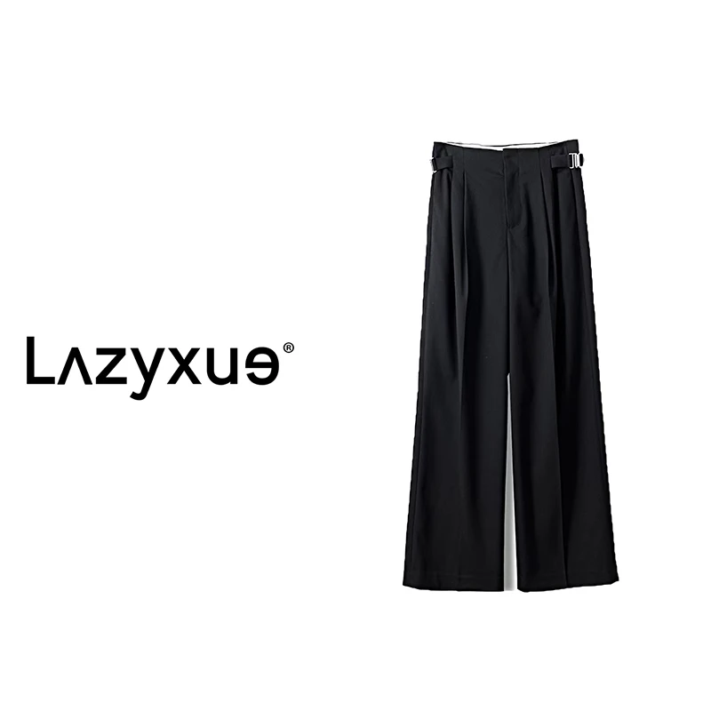 休闲百搭高腰黑色显瘦时尚设计师简约休闲裤 GDSZ 003