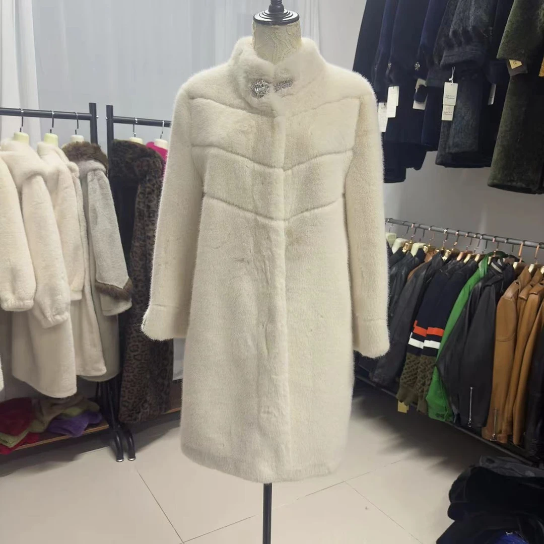 【新疆包邮】女款大衣气质时尚休闲翻领连帽中长款冬季【23005】