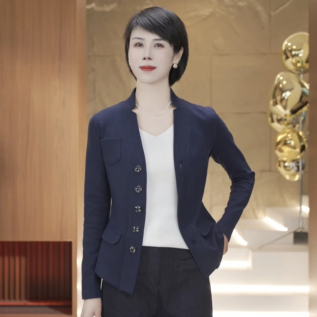 【渲渲推荐】HD-19668早秋气质时尚休闲修身百搭西装领口袋外套