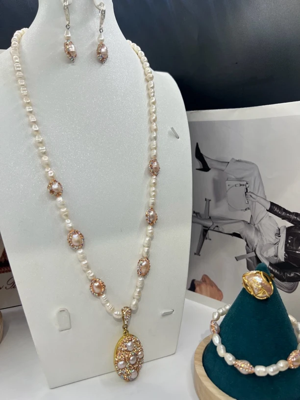 铜合金贝壳项链 白色真marwayit时尚绝美四件套