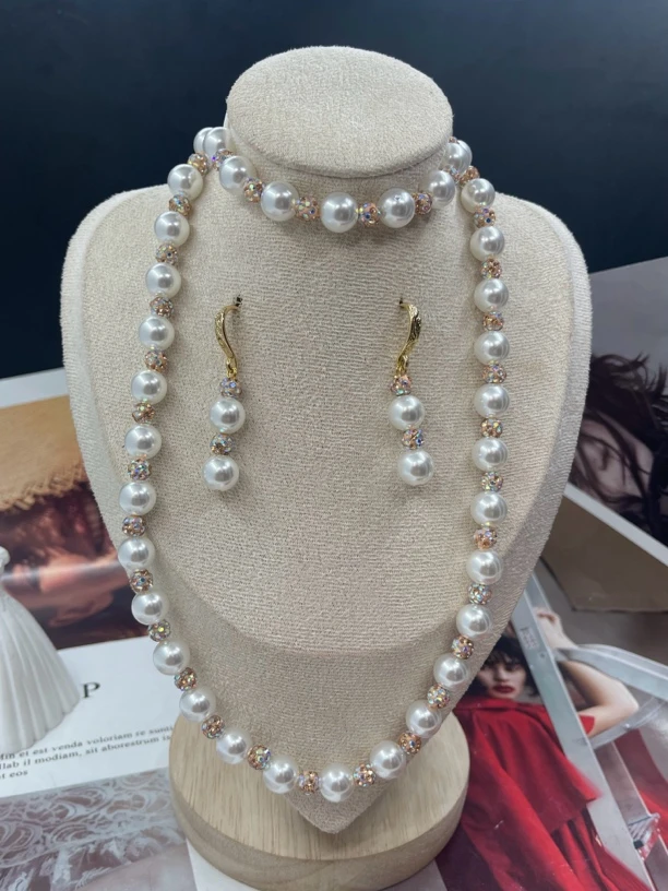 非金属仿珍珠项链 项链 sadaf项链DELZOK三件套时尚手工