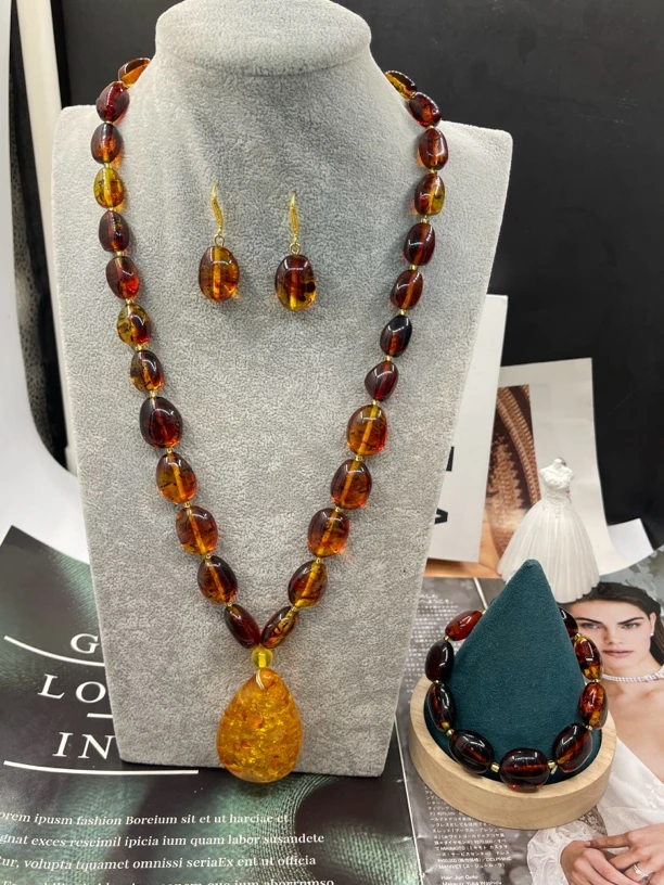 非金属硅胶项链 时尚百搭三件套 仿kaherwa饰品复古轻奢