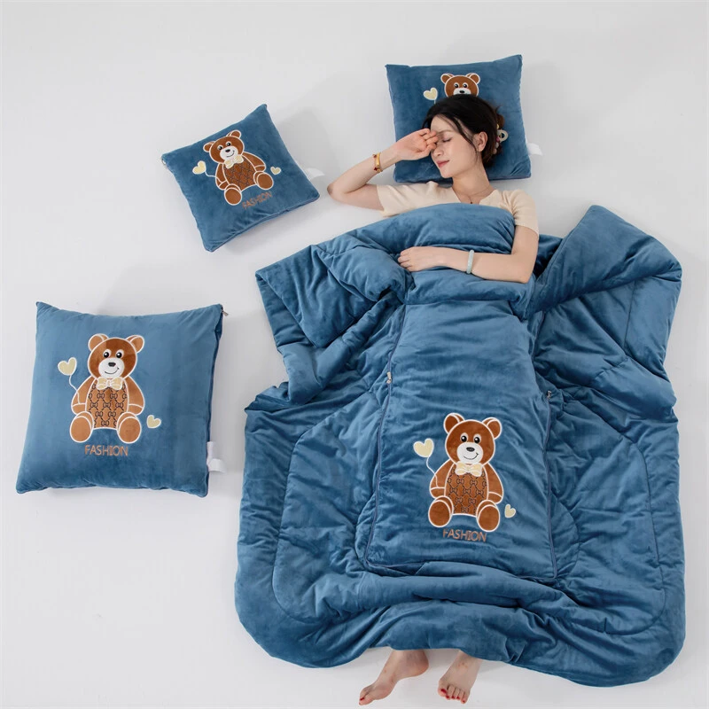 A类加厚婴儿绒两用抱枕被子牛奶绒办公室宿舍午休枕被汽车靠垫被