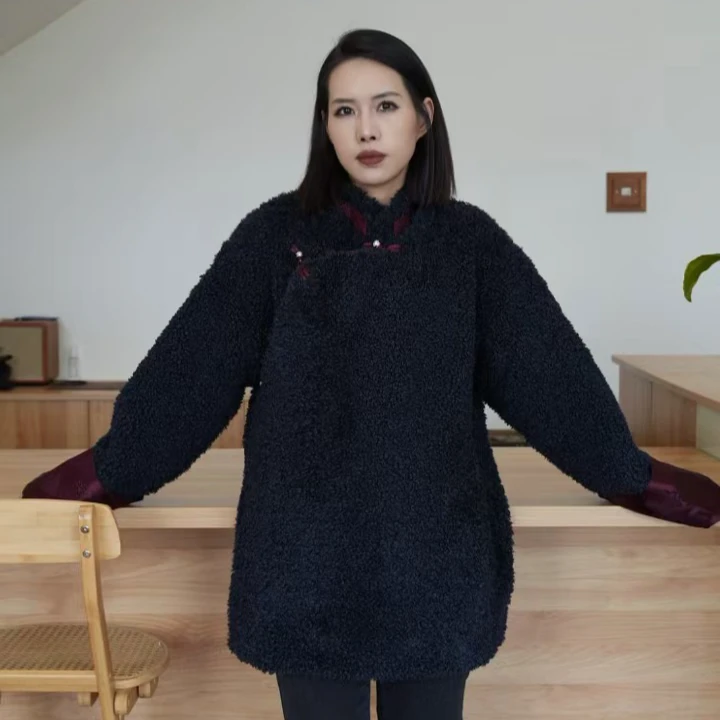 诺日原创民族服饰加绒加厚毛毛外套