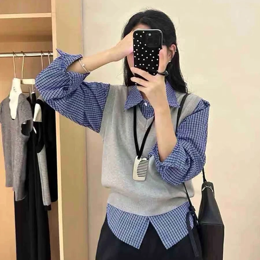 小蛙家 针织毛衣开衫两件套 孤品随机