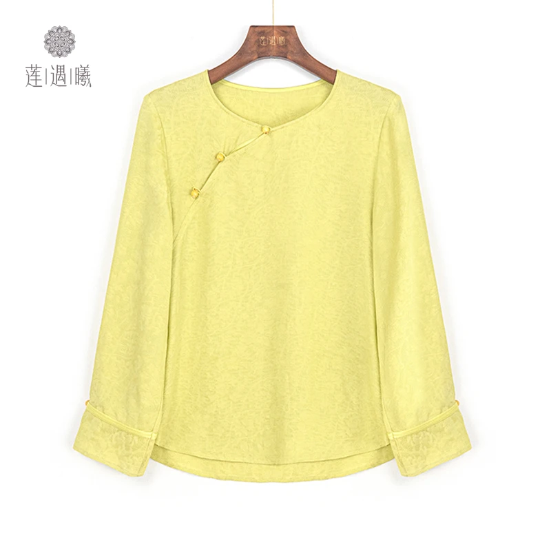 莲遇曦原创 四经罗·田赤 上衣  女装24A100-563