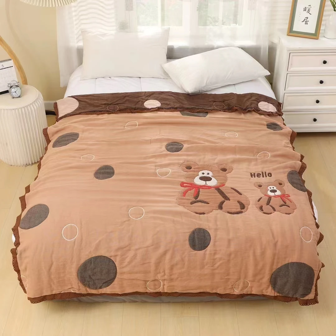 【金禧优品】单人情侣熊舒适透气泡芙被150.200