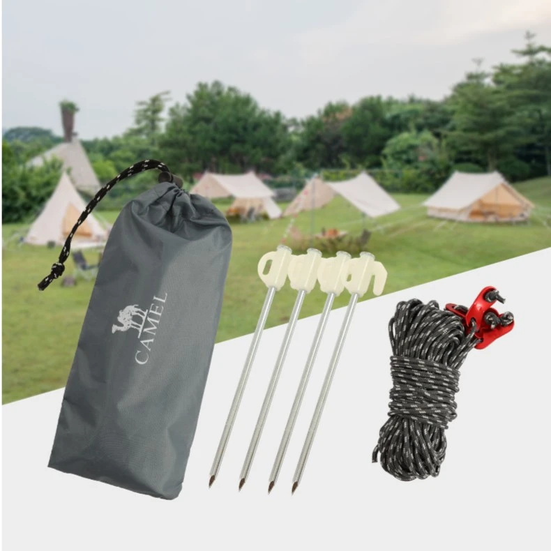 骆驼户外露营帐篷天幕夜光地钉固定钉防风绳套装野营装备配件工具