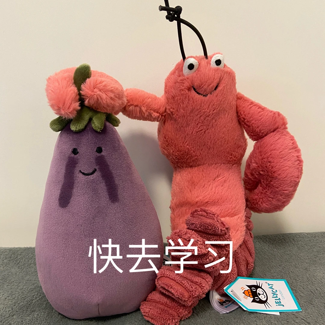 英国jELLYCAT拉里Larry小龙虾红虾毛绒安抚玩具公仔玩偶可爱陪伴