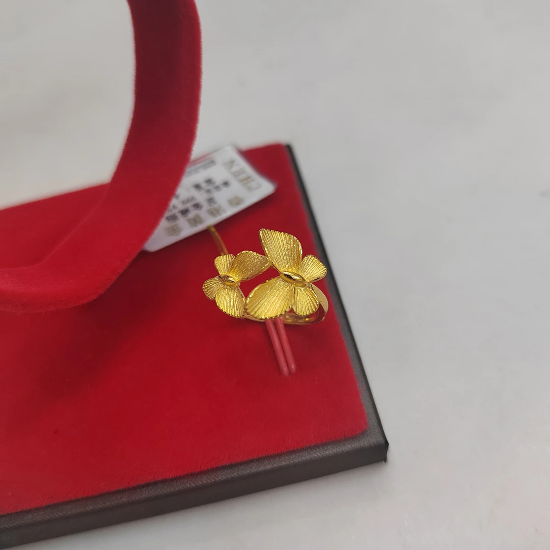 香港黄金  足金戒指  女款时尚  精美可调节