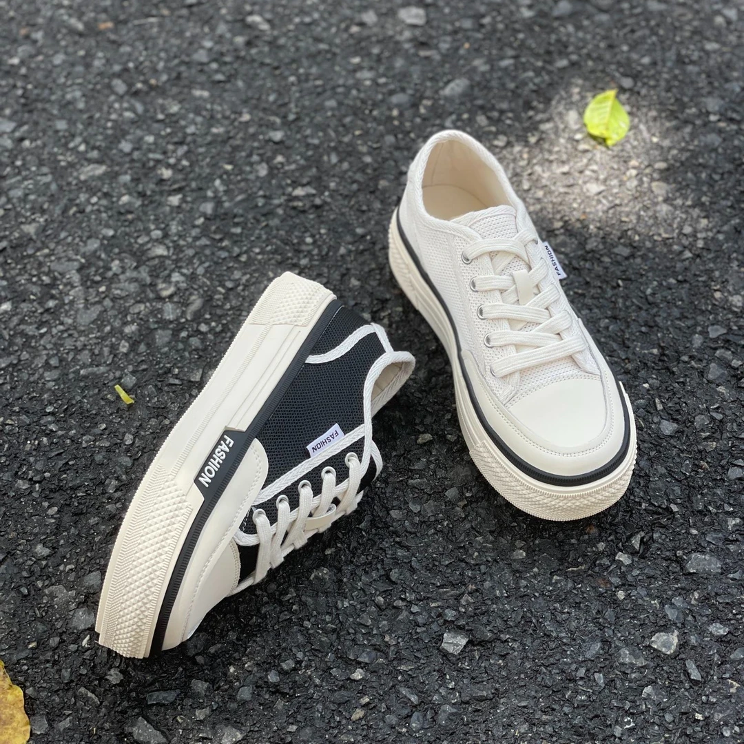 7791（福利～) 学院风透网百搭舒适透气板鞋休闲鞋