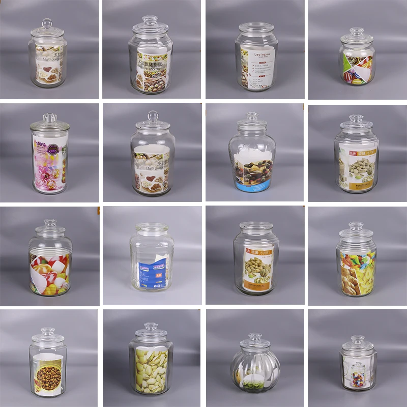 玻璃瓶密封罐带盖储物罐泡酒泡菜坛子防潮茶叶罐子黄桃罐头空瓶子