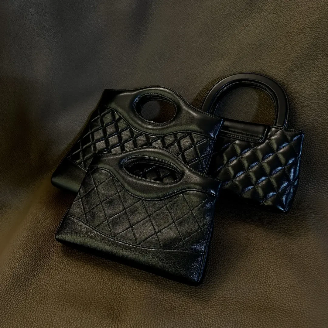 菱格包羊皮nano20尺寸和23k和31bag羊皮原厂时尚轻奢黑色