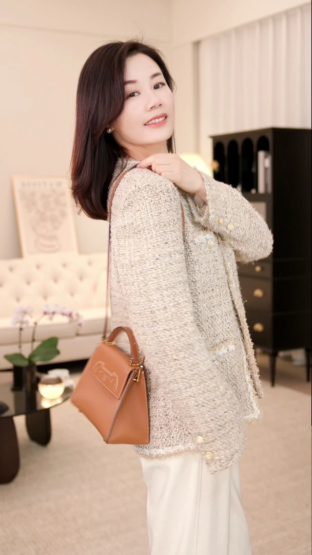 【年中冰点价】香槟金圆领小香风  轻奢 法式 精致 秋冬 气质 外套