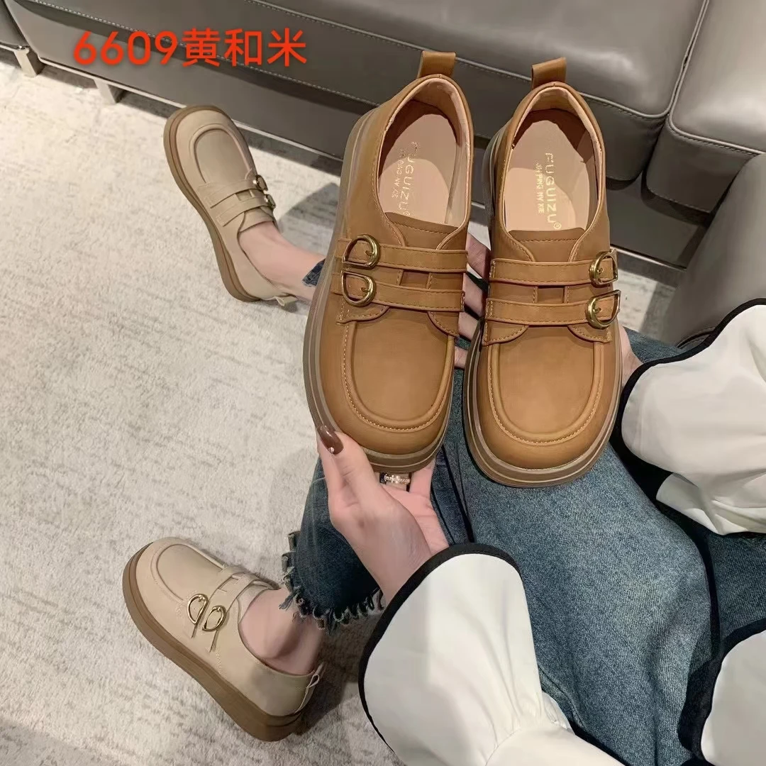 【专属】6609新款平底百搭乐福鞋软底女鞋