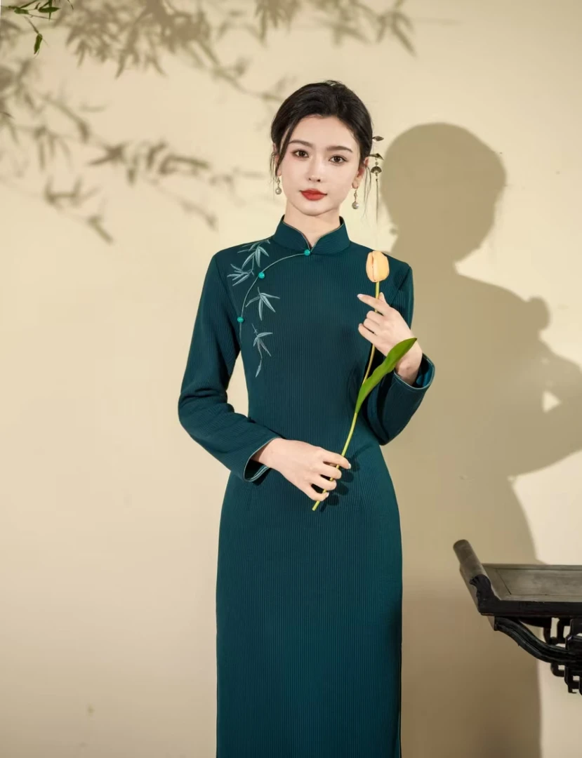 徽音 定位绣花日常气质文艺国风复古优雅改良旗袍