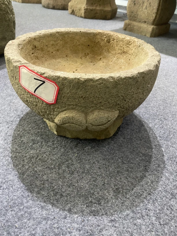 圆形六角底小石盆 养菖蒲 铜钱草 水仙花……