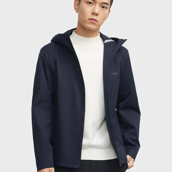 【商城同款】七匹狼米兰秀款秋冬新款男士连帽夹克休闲防风透气1096