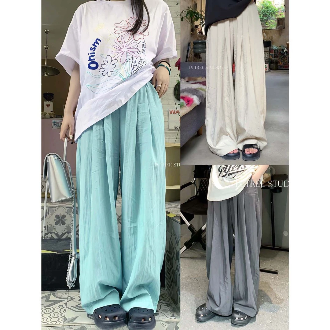 InTree张桶桶【空气裤】轻薄直筒裤冰丝裤垂顺感夏季百搭ZX001325