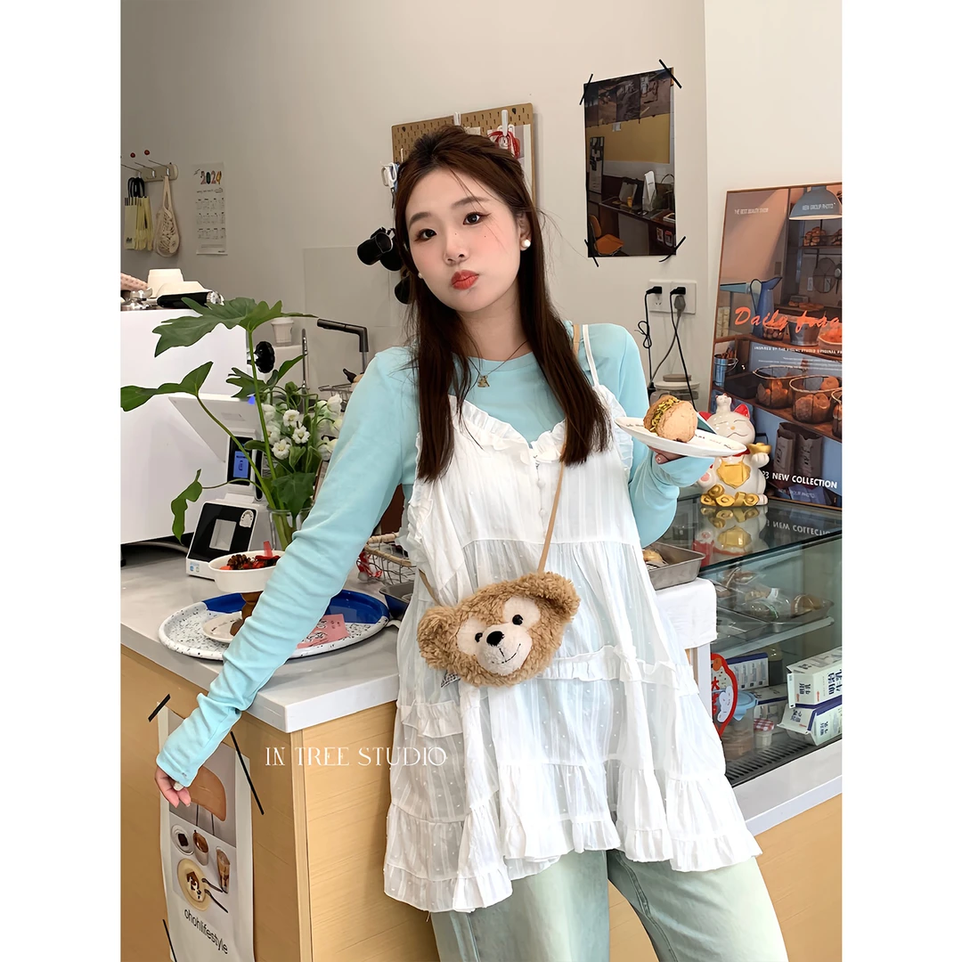 张桶桶QC【春天的脚步】三色长袖衫春夏打底内搭百搭韩系STW917